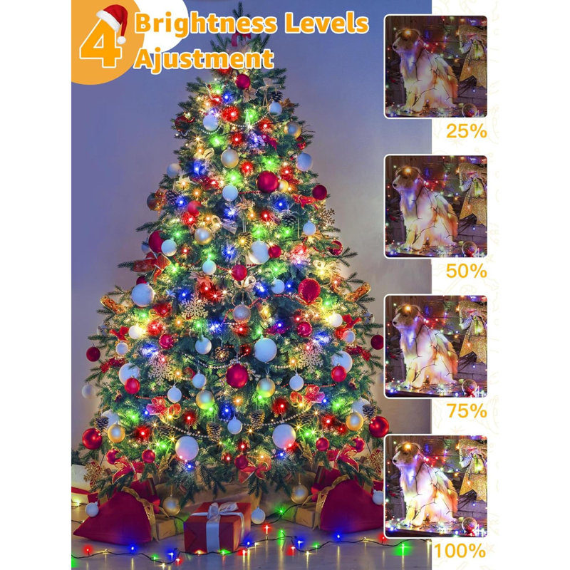 328 FT 1000 LED Christmas Lights Waterproof Outdoor String Lights With Remote And Timer Christmas Tree Lights With 8 Modes Dimmable Fairy Lights